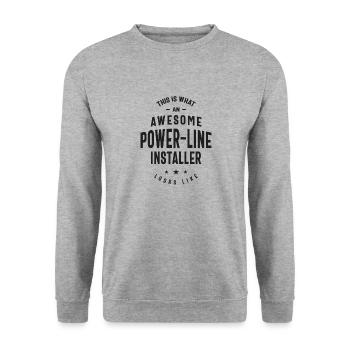 Awesome Power-Line Installer Job - Unisex Sweatshirt - salt & pepper - Front - Alina (178cm) & Michal (187cm)