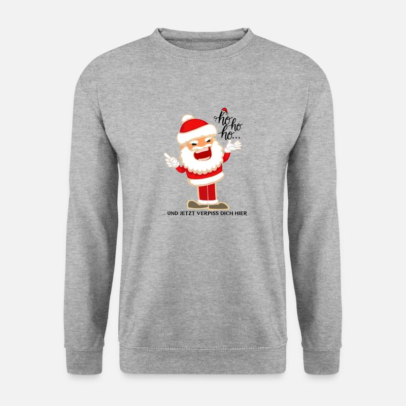 Ugly Santa - Unisex Pullover - Weißgrau meliert
