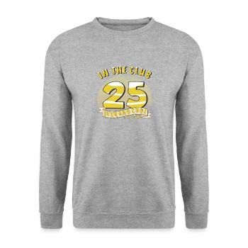 DANS LE CLUB 25 - Sweat-shirt Unisexe - gris chiné - Devant - Alina (178cm) & Michal (187cm)