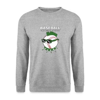 BASEBALL - Unisex Sweatshirt - salt & pepper - Front - Alina (178cm) & Michal (187cm)