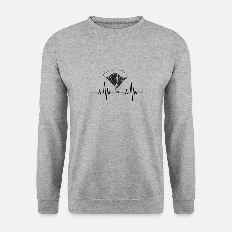 Paragliding Paragleiter Gleitschirmfliegen - Unisex Pullover - Weißgrau meliert