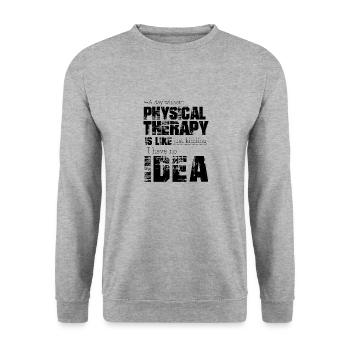 Physiotherapie - Unisex Pullover - Weißgrau meliert - Vorne - Alina (178cm) & Michal (187cm)
