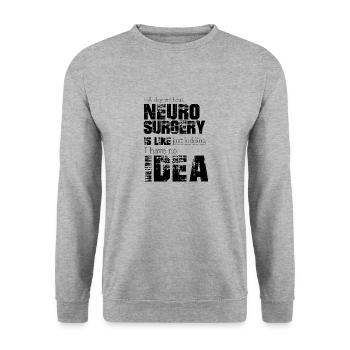 Neurochirurgie - Unisex Pullover - Weißgrau meliert - Vorne - Alina (178cm) & Michal (187cm)