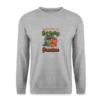Amoureux du jardin, femmes, jardinage, grand-mère. - Sweat-shirt Unisexe - gris chiné - Devant - Alina (178cm) & Michal (187cm)