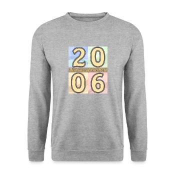 BIRTHDAY YEAR 2006 - Unisex Sweatshirt - salt & pepper - Front - Alina (178cm) & Michal (187cm)