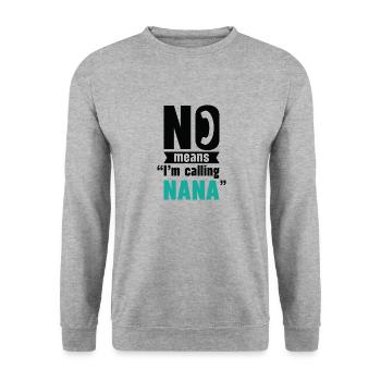 Großelterntag Oma verwöhnt Lieblingsenkel - Unisex Pullover - Weißgrau meliert - Vorne - Alina (178cm) & Michal (187cm)