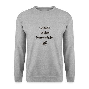 Skifoan - Unisex Pullover - Weißgrau meliert - Vorne - Alina (178cm) & Michal (187cm)