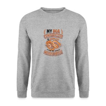 C’est de moi que vous devriez vous inquiéter. - Sweat-shirt Unisexe - gris chiné - Devant - Alina (178cm) & Michal (187cm)