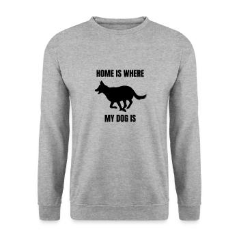 Hunde Labrador Haustier Hund Geschenk Hundehalter - Unisex Pullover - Weißgrau meliert - Vorne - Alina (178cm) & Michal (187cm)