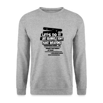 Festival hippie Contre-culture Heureux - Sweat-shirt Unisexe - gris chiné - Devant - Alina (178cm) & Michal (187cm)
