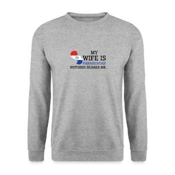 Rien ne me fait peur Femme paraguayenne Paraguay - Sweat-shirt Unisexe - gris chiné - Devant - Alina (178cm) & Michal (187cm)