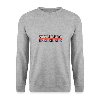Stollberg Erzgebirge - Unisex Pullover - Weißgrau meliert - Vorne - Alina (178cm) & Michal (187cm)