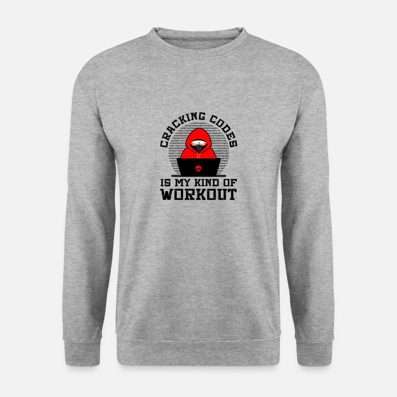 Cybersecurity Professional Hacker Cracking Codes - Unisex Pullover - Weißgrau meliert