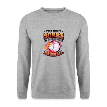Du Machst Mir Keine Angst, Ich bin ein Trainer - Unisex Pullover - Weißgrau meliert - Vorne - Alina (178cm) & Michal (187cm)