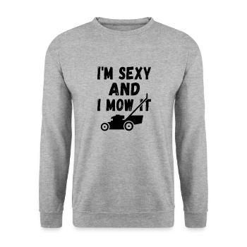 Je suis sexy et je tonds ça - Sweat-shirt Unisexe - gris chiné - Devant - Alina (178cm) & Michal (187cm)