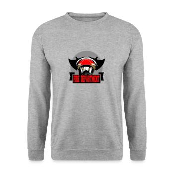 Firefighter's helmet - Unisex Sweatshirt - salt & pepper - Front - Alina (178cm) & Michal (187cm)