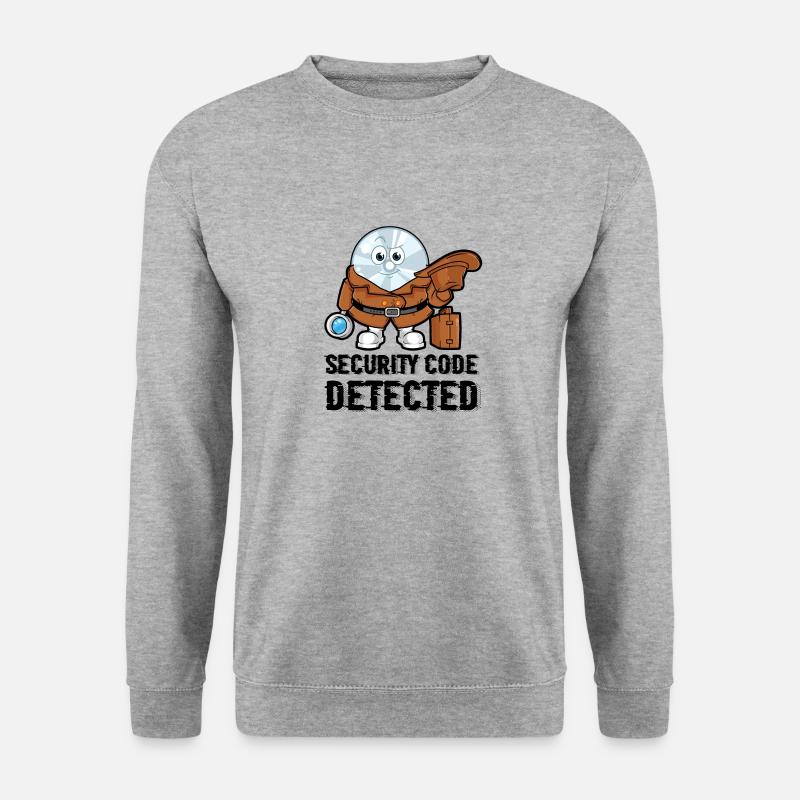 Netzwerk und Computersicherheit - Unisex Pullover - Weißgrau meliert
