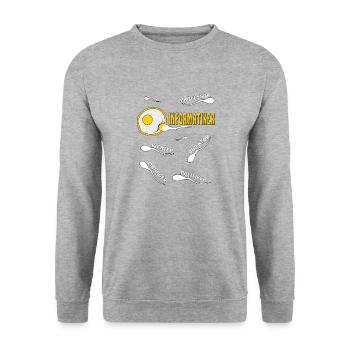INFORMATIKER - Unisex Pullover - Weißgrau meliert - Vorne - Alina (178cm) & Michal (187cm)