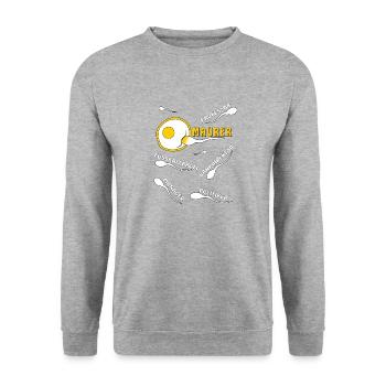 MAURER - Unisex Pullover - Weißgrau meliert - Vorne - Alina (178cm) & Michal (187cm)