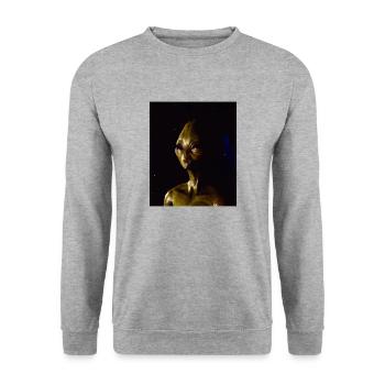 Alien - Unisex Sweatshirt - salt & pepper - Front - Alina (178cm) & Michal (187cm)
