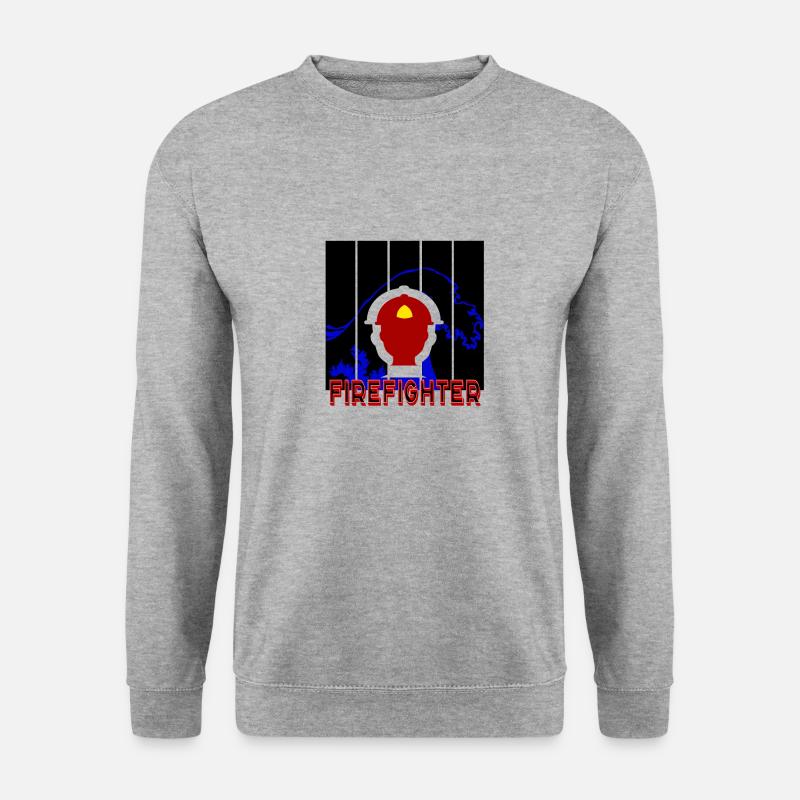 Feuerwehrmann - Unisex Pullover - Weißgrau meliert