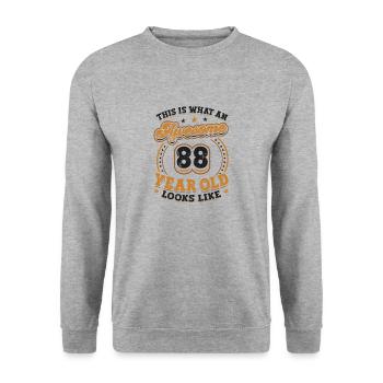 This is what a great 88-year-old looks like. - Unisex Sweatshirt - salt & pepper - Front - Alina (178cm) & Michal (187cm)