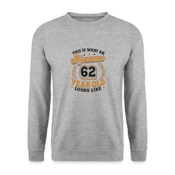 Voilà à quoi ressemble un grand homme de 62 ans. - Sweat-shirt Unisexe - gris chiné - Devant - Alina (178cm) & Michal (187cm)