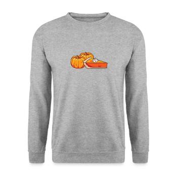 Pumpkin Spice Pie Foodie Whipped Cream Dessert - Unisex Sweatshirt - salt & pepper - Front - Alina (178cm) & Michal (187cm)