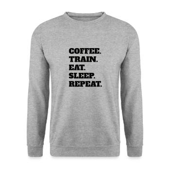 Fitness Strength Training Musculier Sports Muscle - Sweat-shirt Unisexe - gris chiné - Devant - Alina (178cm) & Michal (187cm)