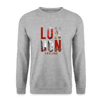 London Town - Sweat-shirt Unisexe - gris chiné - Devant - Alina (178cm) & Michal (187cm)