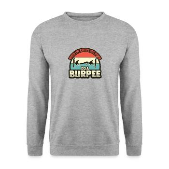 Burpees - Sweat-shirt Unisexe - gris chiné - Devant - Alina (178cm) & Michal (187cm)