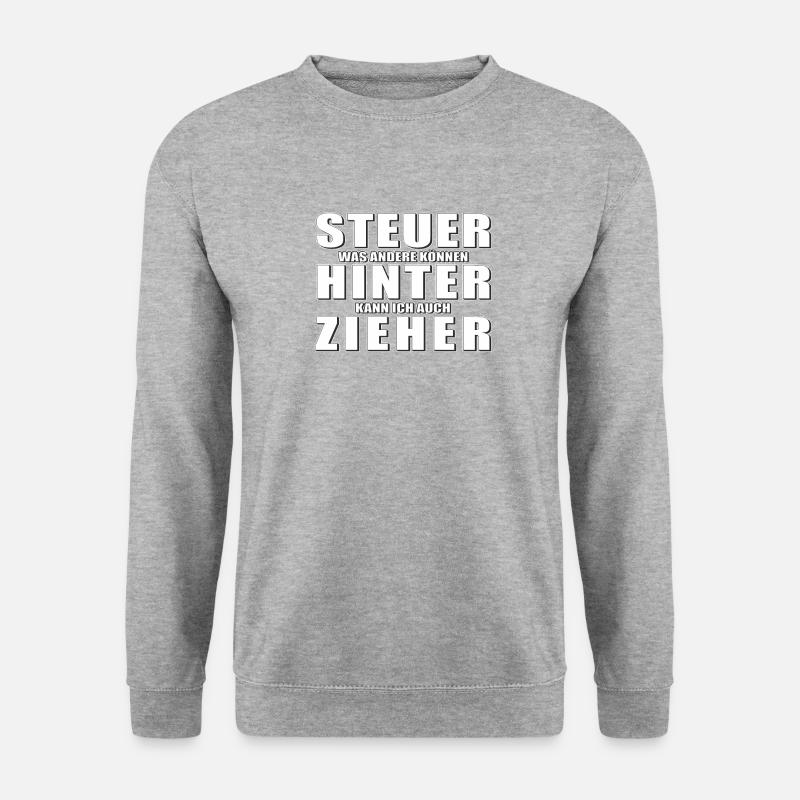 STEUERHINTERZIEHER - Unisex Pullover - Weißgrau meliert