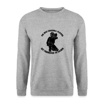 Cadeau de baseball Baseball Lovers Jeu de baseball - Sweat-shirt Unisexe - gris chiné - Devant - Alina (178cm) & Michal (187cm)