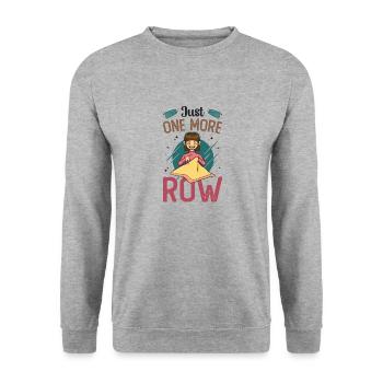 Nur Noch Eine Reihe Häkeln - Unisex Pullover - Weißgrau meliert - Vorne - Alina (178cm) & Michal (187cm)