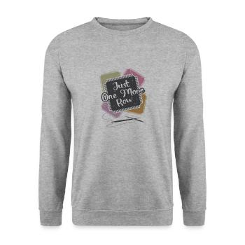Nur Noch Eine Reihe Häkeln - Unisex Pullover - Weißgrau meliert - Vorne - Alina (178cm) & Michal (187cm)