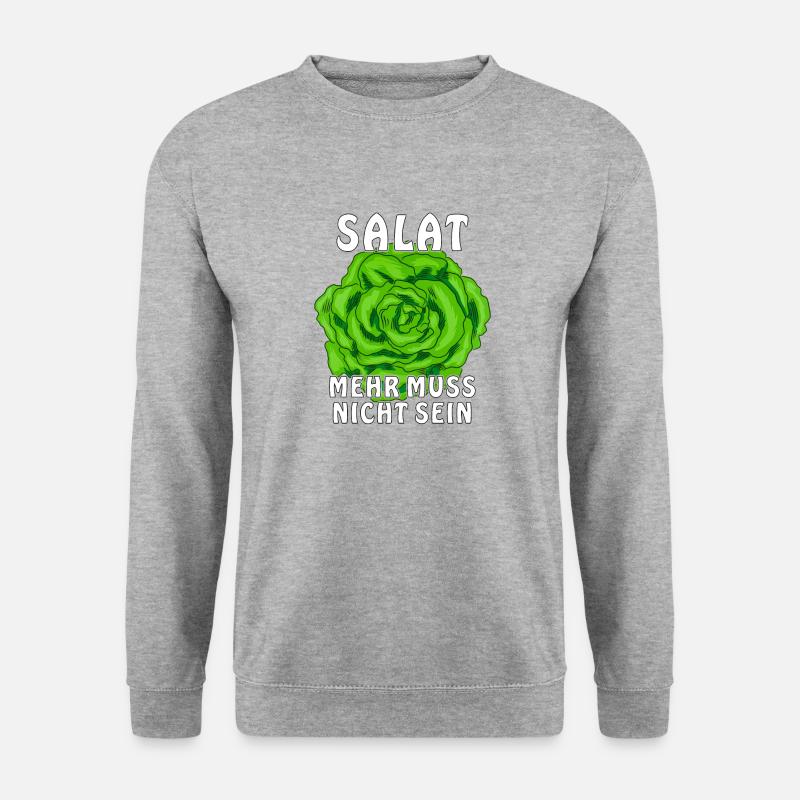 SALAT MEHR MUSS NICHT SEIN - Unisex Pullover - Weißgrau meliert