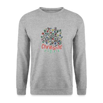 Fête de guirlande d’hiver de la nuit de Noël - Sweat-shirt Unisexe - gris chiné - Devant - Alina (178cm) & Michal (187cm)