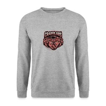 Crabulous Funny Crab Lovers - Unisex Sweatshirt - salt & pepper - Front - Alina (178cm) & Michal (187cm)