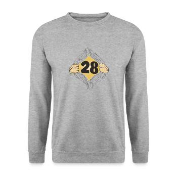 28 PUT ON SHIRT - Unisex Sweatshirt - salt & pepper - Front - Alina (178cm) & Michal (187cm)