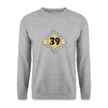 39 PUT ON SHIRT - Unisex Sweatshirt - salt & pepper - Front - Alina (178cm) & Michal (187cm)