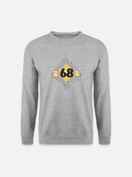 68 SHIRT ON - Unisex Sweatshirt - salt & pepper