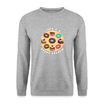 SWEET HOLIDAY - Unisex Sweatshirt - salt & pepper - Front - Alina (178cm) & Michal (187cm)