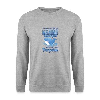 Marine biologist Life has porpoise - Unisex Sweatshirt - salt & pepper - Front - Alina (178cm) & Michal (187cm)