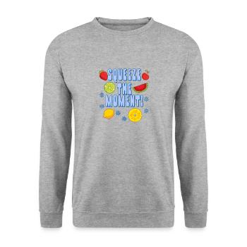 Fruchtig Weihnachten Urlaub Gesund Winter Saison - Unisex Pullover - Weißgrau meliert - Vorne - Alina (178cm) & Michal (187cm)