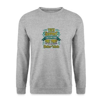 Essayez de rendre les choses infaillibles - Sweat-shirt Unisexe - gris chiné - Devant - Alina (178cm) & Michal (187cm)