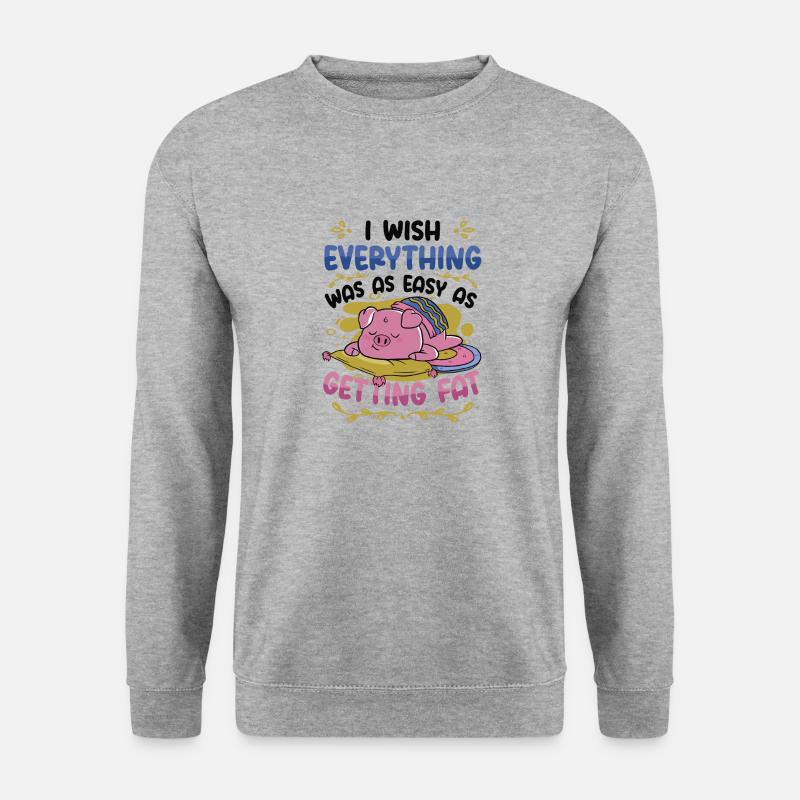 Selbstironie Übergewicht Im Fett - Unisex Pullover - Weißgrau meliert