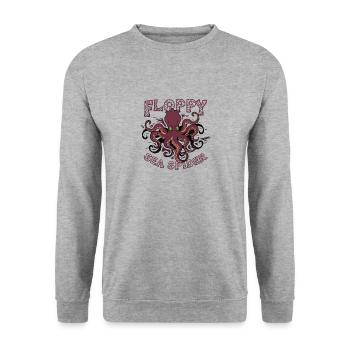 Floppy Sea Spider Octopus - Unisex Sweatshirt - salt & pepper - Front - Alina (178cm) & Michal (187cm)