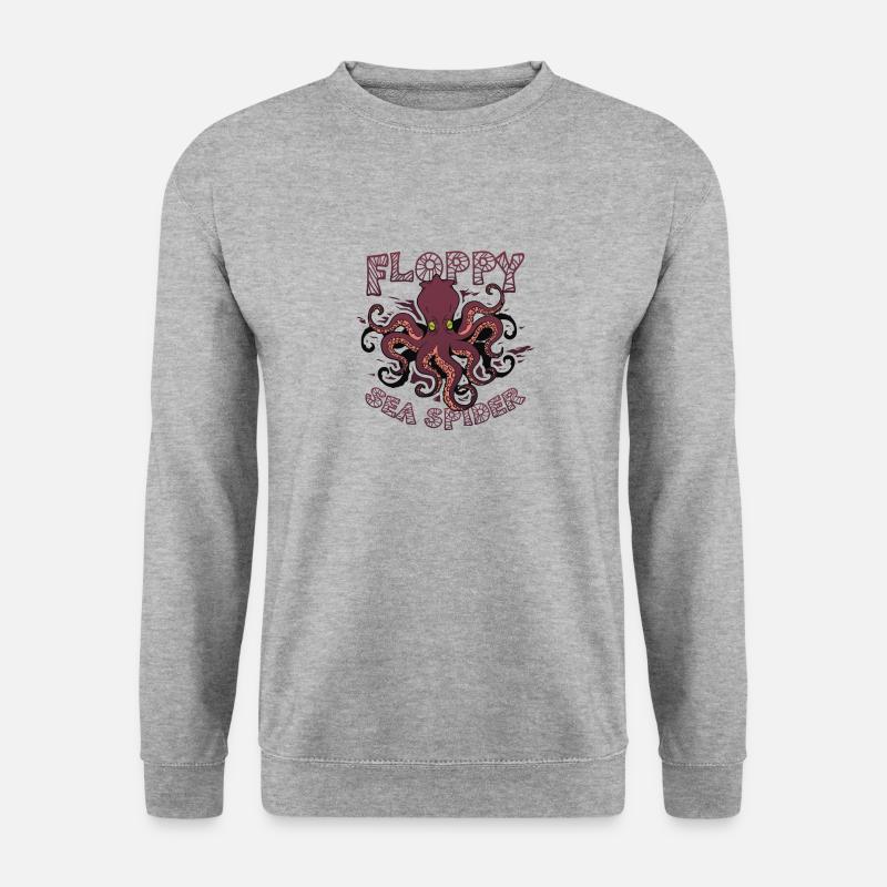 Floppy Sea Spider Octopus - Unisex Pullover - Weißgrau meliert