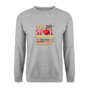 Aimez-les gâtés, elle leur rend Kita-leben - Sweat-shirt Unisexe - gris chiné - Devant - Alina (178cm) & Michal (187cm)