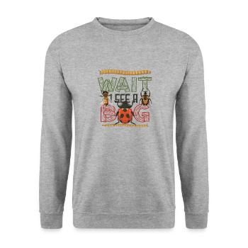 Wait, I see an insect - Unisex Sweatshirt - salt & pepper - Front - Alina (178cm) & Michal (187cm)